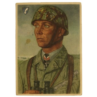 W. Willrich Propaganda-Postkort - Ritterkreuzträger Major Koch. Espenlaub militaria